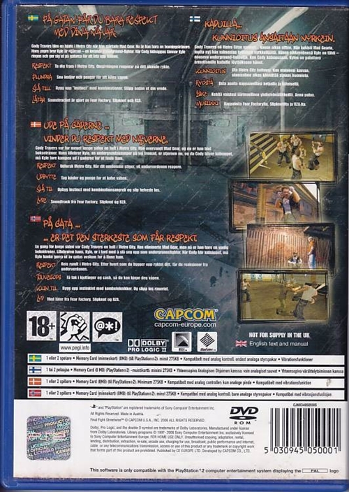 Final Fight: Streetwise - PS2  (Used) [ENG]